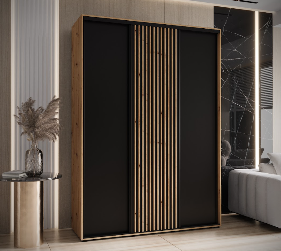 Levně Šatní skříň s posuvnými dveřmi Sapporo 1 170, hloubka 45 cm - Abiks Meble