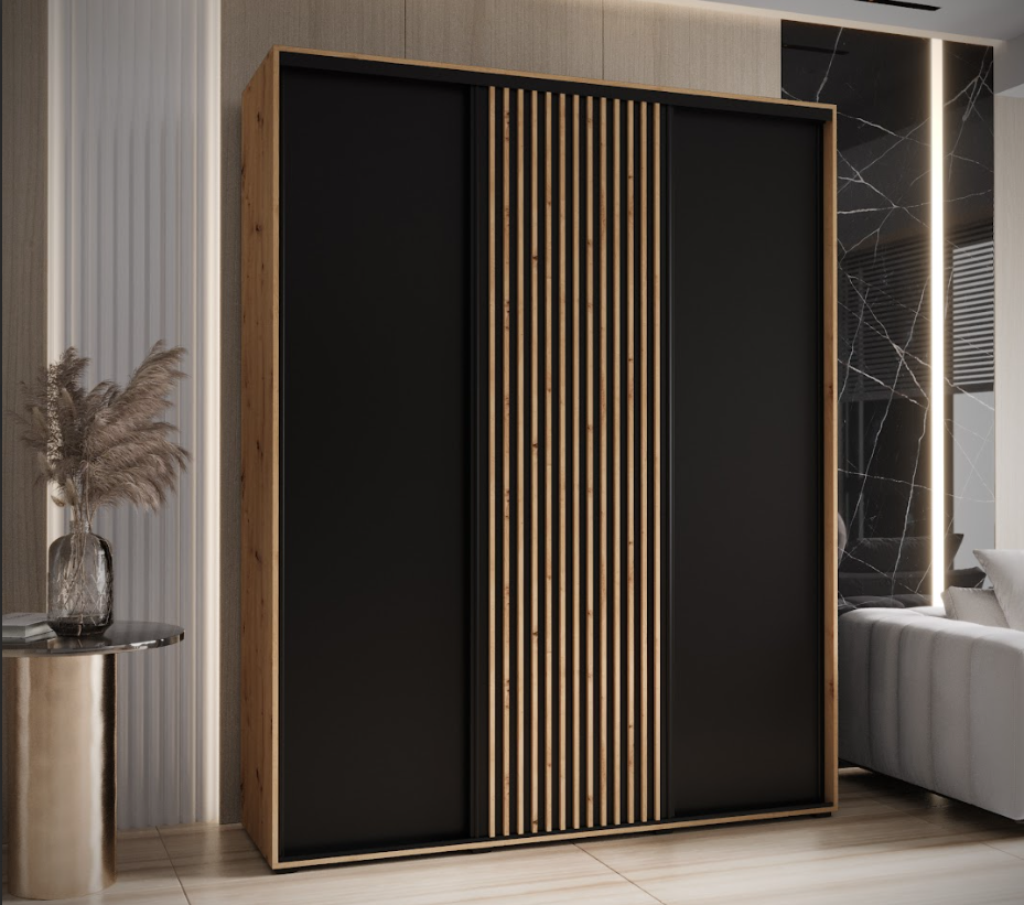 Levně Šatní skříň s posuvnými dveřmi Sapporo 1 190, hloubka 45 cm - Abiks Meble