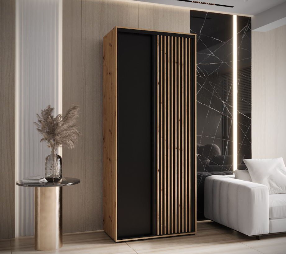 Levně Šatní skříň s posuvnými dveřmi Sapporo 1 120, hloubka 60 cm - Abiks Meble