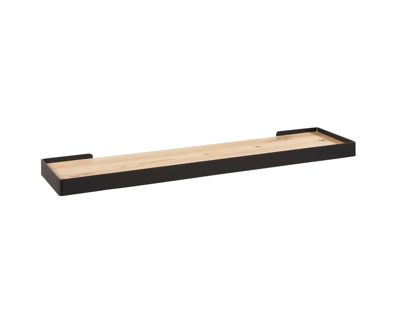 Levně Nástěnná police Ricky 80 cm černá - Black Red White - BRW