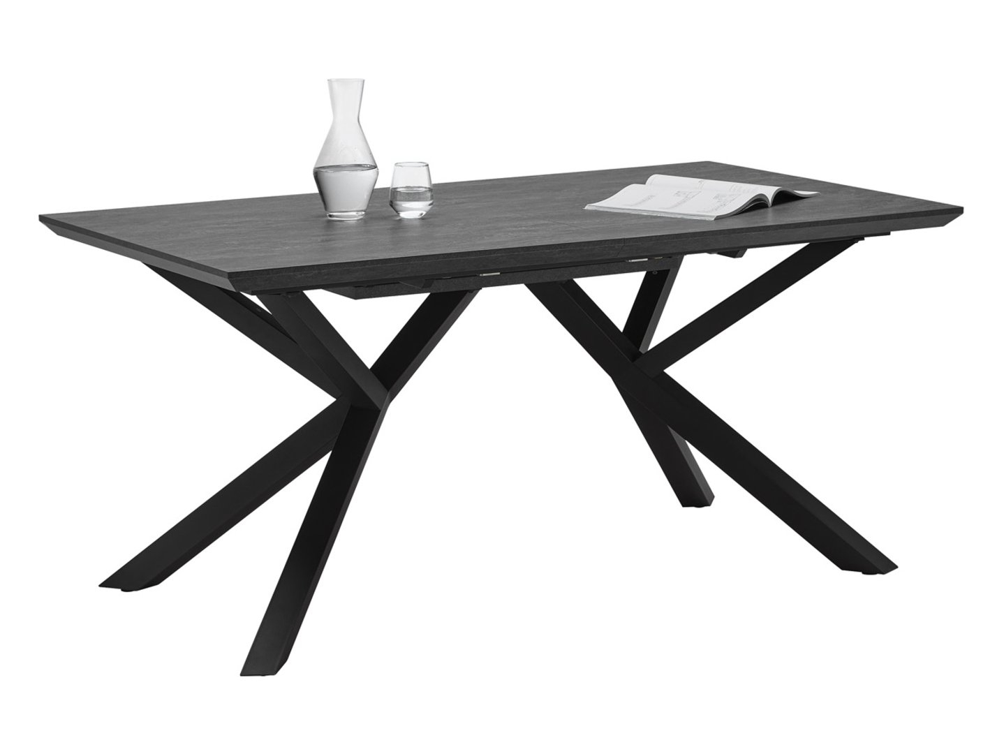 Levně Rozkládací stůl Kiano 160 - Black Red White - BRW
