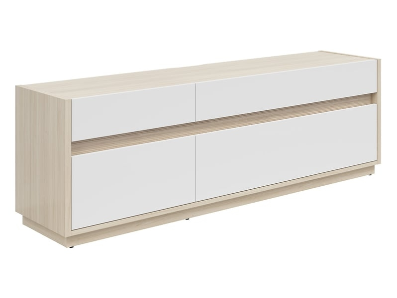 Levně RTV skříňka Kim - Black Red White - BRW