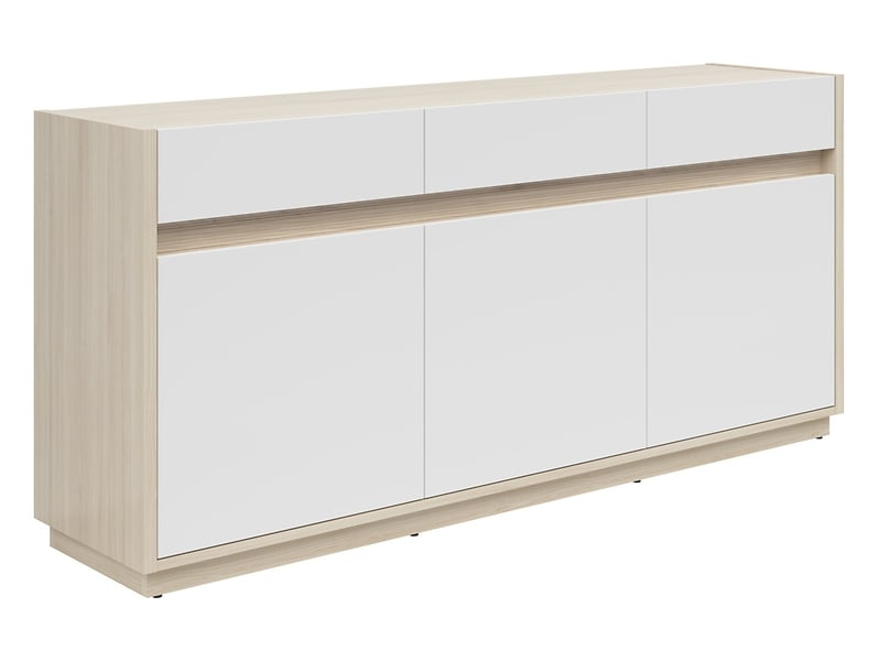 Levně Komoda Kim - Black Red White - BRW