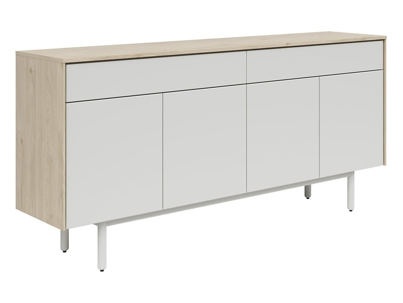 Levně Komoda Ema - Black Red White - BRW