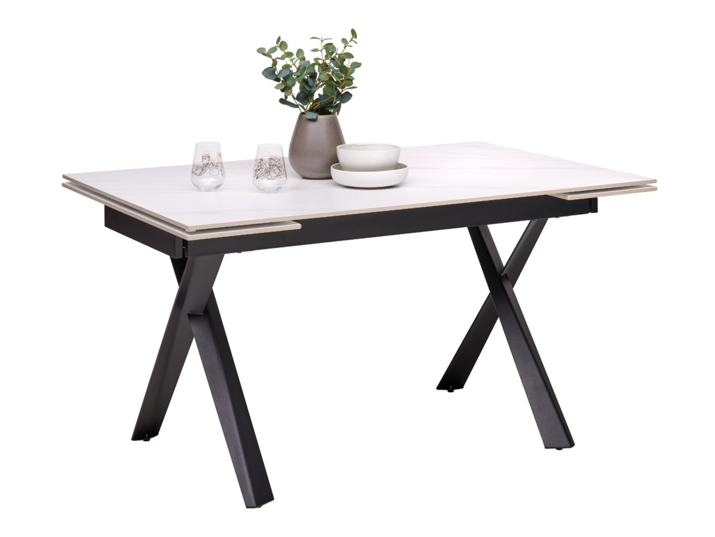 Levně Rozkládací stůl Karda 140 - Black Red White - BRW
