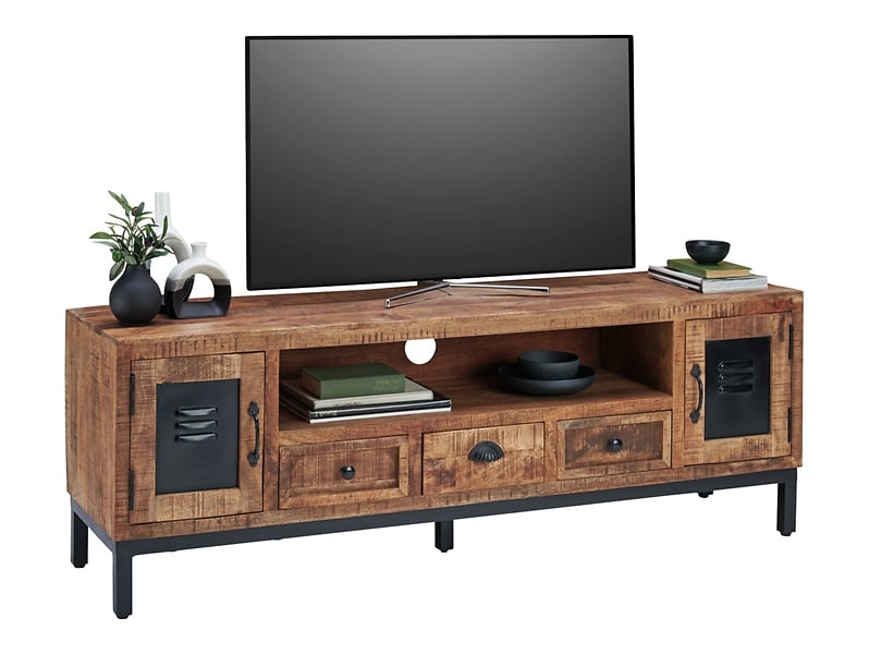 Levně RTV skříňka Mira - Black Red White - BRW