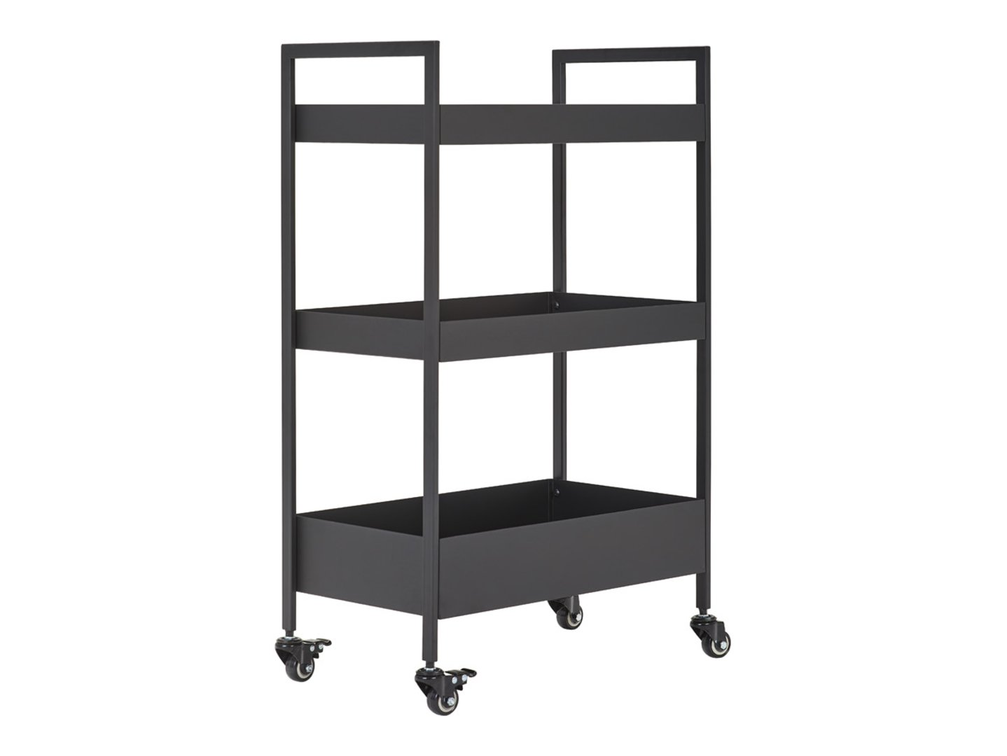 Levně Mobilní regál Helge - Black Red White - BRW