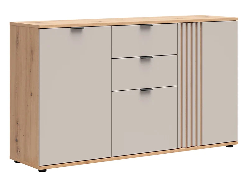 Levně Komoda Brevas - Black Red White - BRW