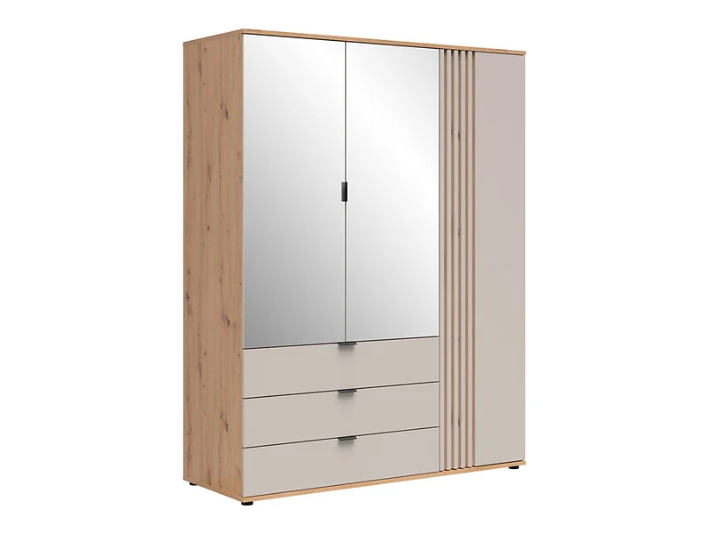 Levně Šatní skříň Brevas 150 - Black Red White - BRW