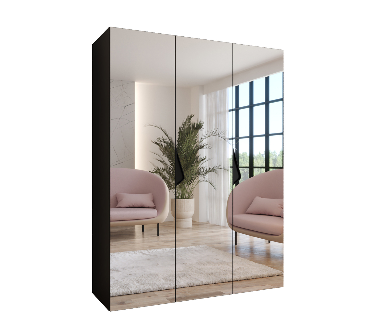 Levně Šatní skříň Sandi 3 150 cm - Abiks Meble