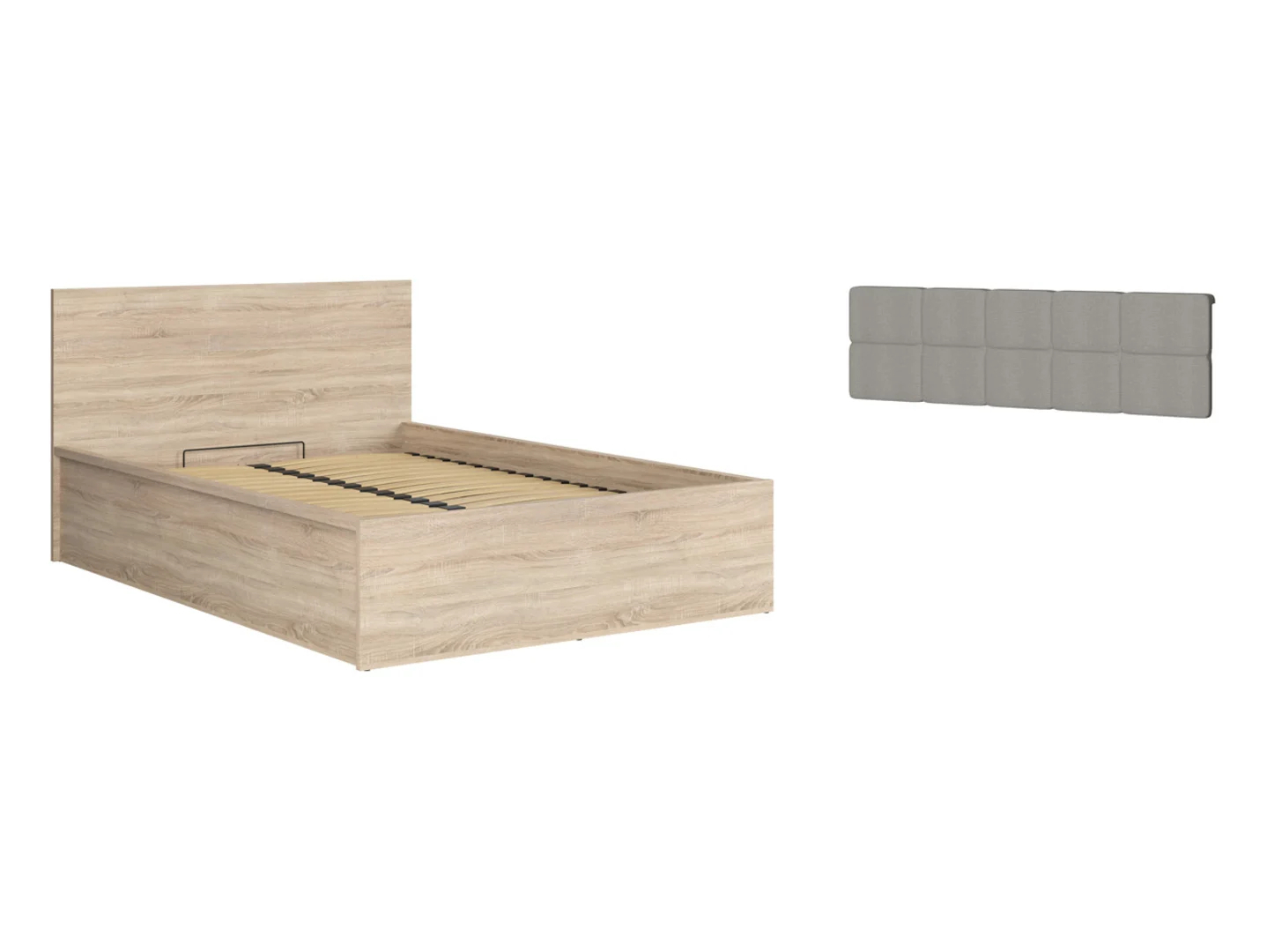 Levně Postel do ložnice Tetrix 140 B1 s čalouněnou nakládkou - Black Red White - BRW