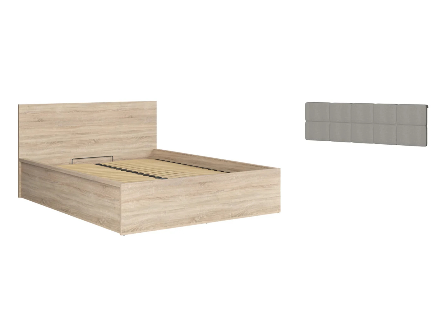 Levně Postel do ložnice Tetrix 160 B1 s čalouněným topperem - Black Red White - BRW