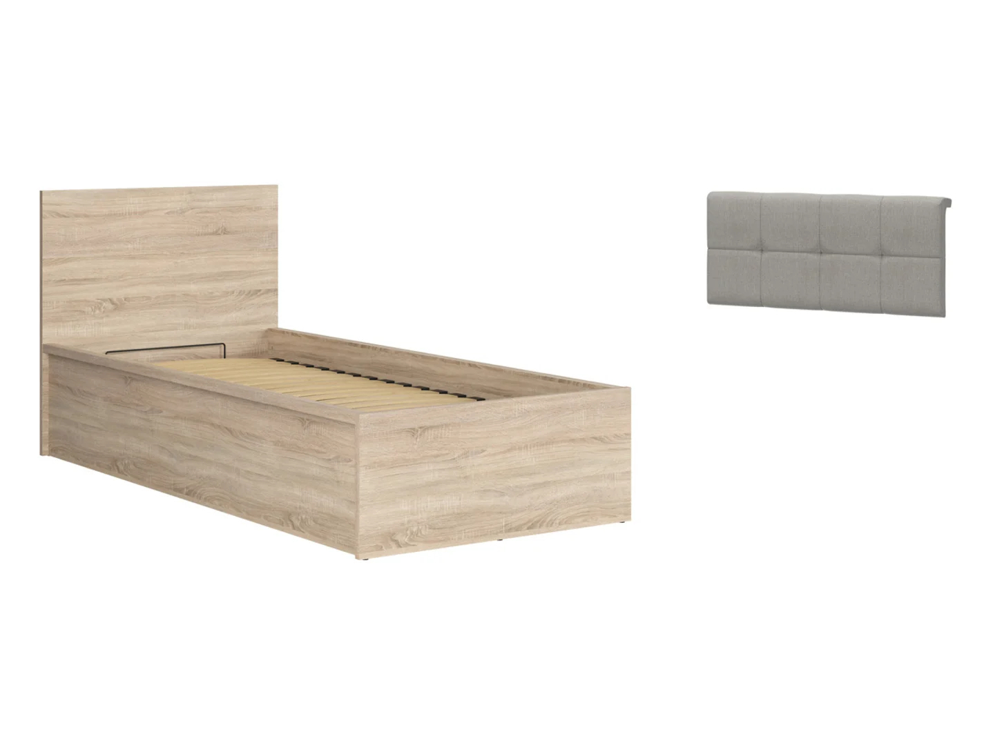 Levně Postel do ložnice Tetrix 90 B1 s čalouněným topperem - Black Red White - BRW