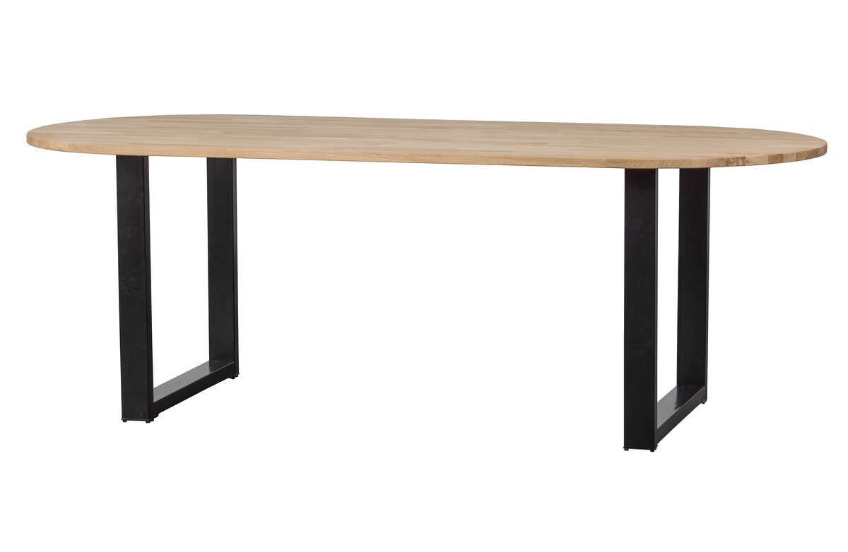 Dubový stůl Tablo 220x90 se zaoblenou deskou a nohami ve tvaru U - Woood