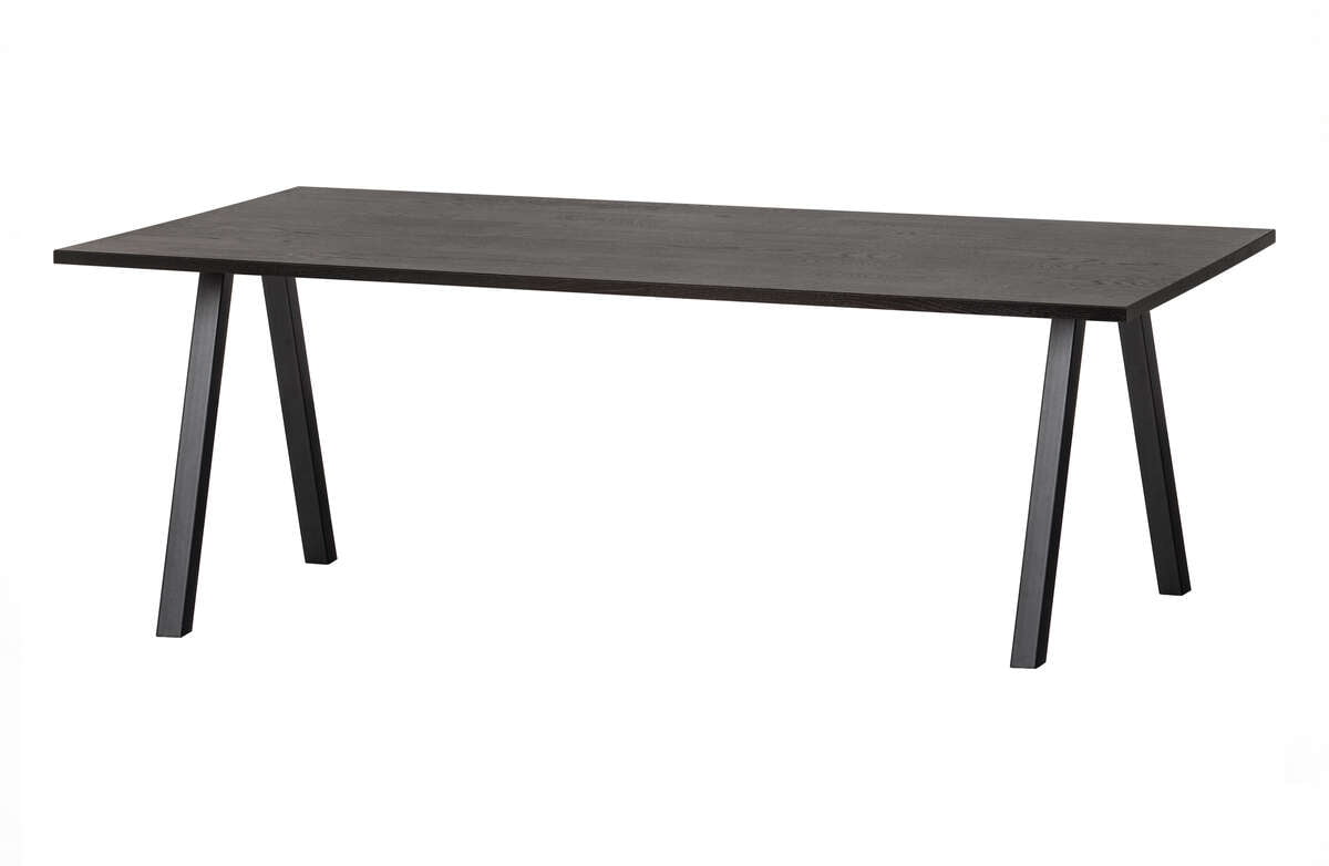 

Dubový stůl Tablo 180x90 s nohami ve tvaru V, černý - Woood