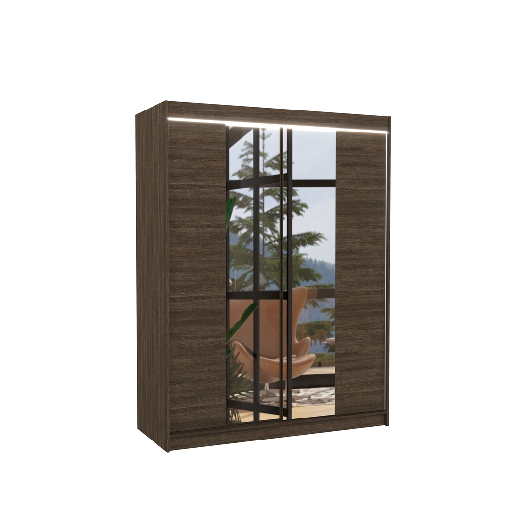 Levně Šatní skříň Fever 150 s osvětlením - ADRK FURNITURE