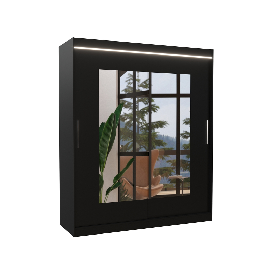 Levně Šatní skříň Rosette 180 s osvětlením - ADRK FURNITURE