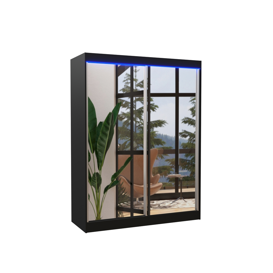 Levně Šatní skříň Florest 150 s osvětlením - ADRK FURNITURE