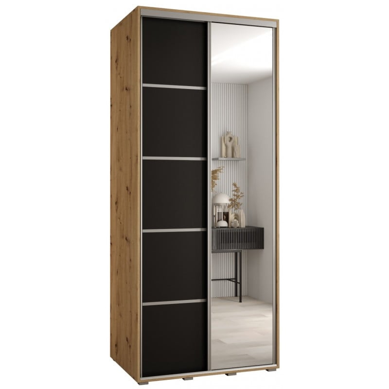 

Skříň s posuvnými dveřmi a zrcadlem Davos 5 110, hloubka 60 cm - Abiks Meble