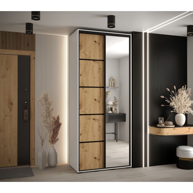 

Skříň s posuvnými dveřmi a zrcadlem Davos 5 120, hloubka 45 cm - Abiks Meble
