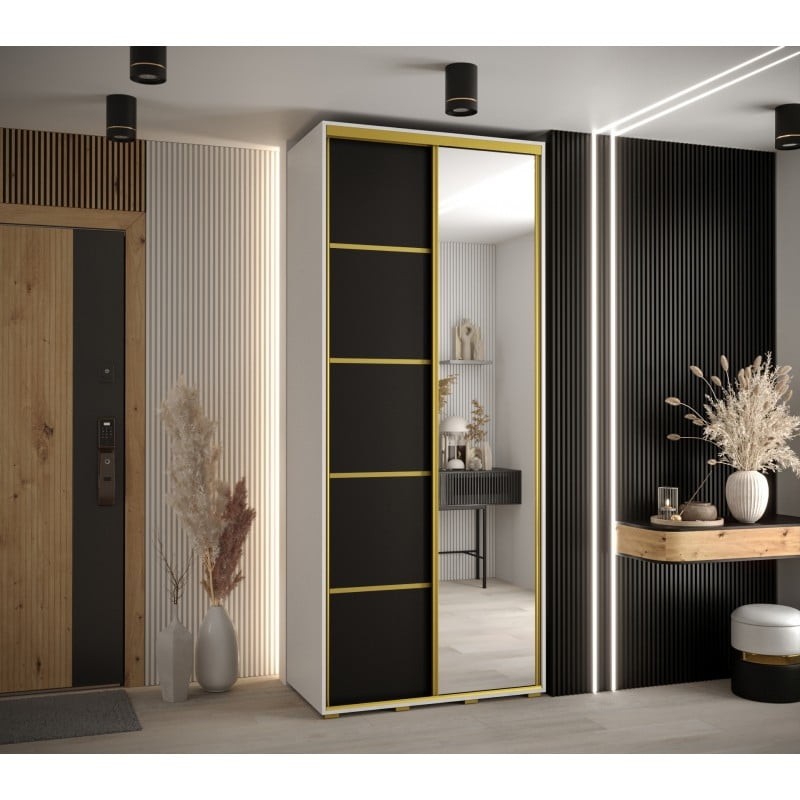 

Skříň s posuvnými dveřmi a zrcadlem Davos 5 120, hloubka 45 cm - Abiks Meble