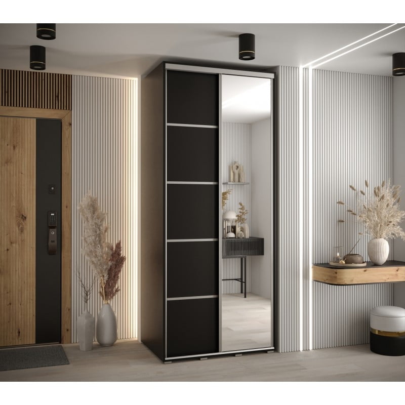 

Skříň s posuvnými dveřmi a zrcadlem Davos 5 120, hloubka 60 cm - Abiks Meble