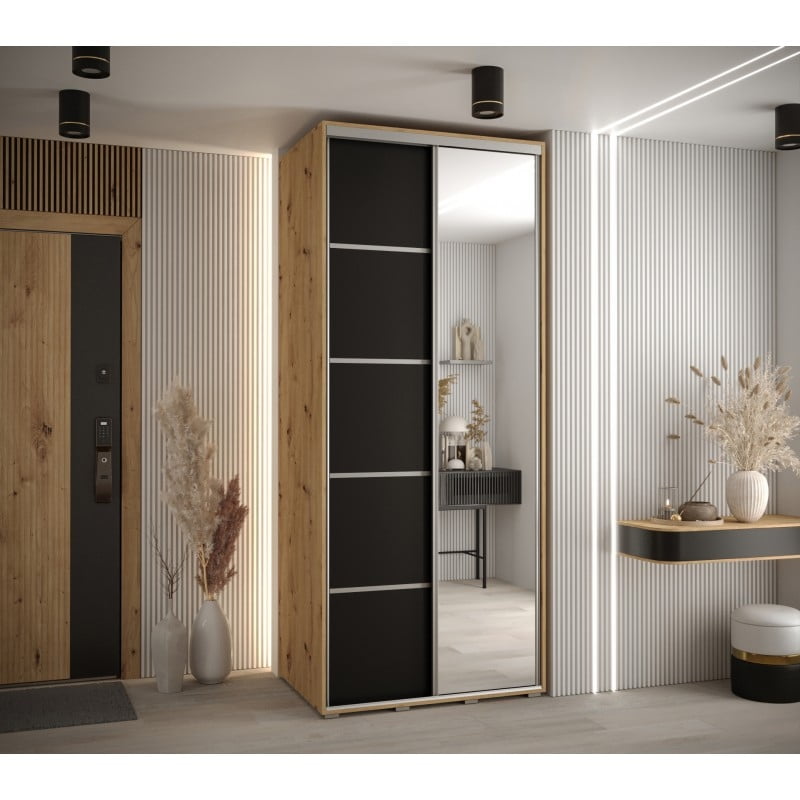 

Skříň s posuvnými dveřmi a zrcadlem Davos 5 120, hloubka 60 cm - Abiks Meble