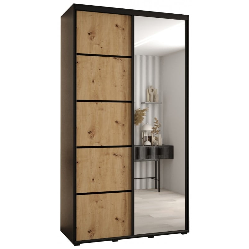 

Skříň s posuvnými dveřmi a zrcadlem Davos 5 130, hloubka 45 cm - Abiks Meble