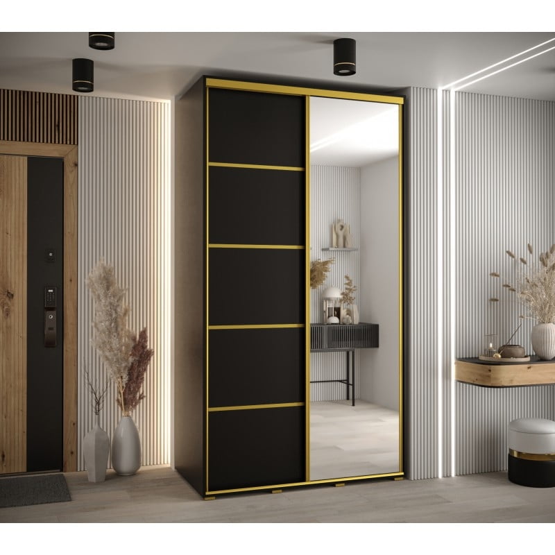

Skříň s posuvnými dveřmi a zrcadlem Davos 5 130, hloubka 60 cm - Abiks Meble