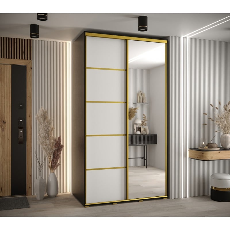 

Skříň s posuvnými dveřmi a zrcadlem Davos 5 140, hloubka 60 cm - Abiks Meble