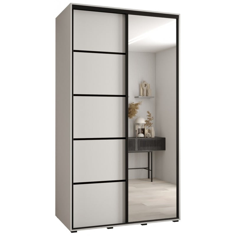 

Skříň s posuvnými dveřmi a zrcadlem Davos 5 140, hloubka 60 cm - Abiks Meble