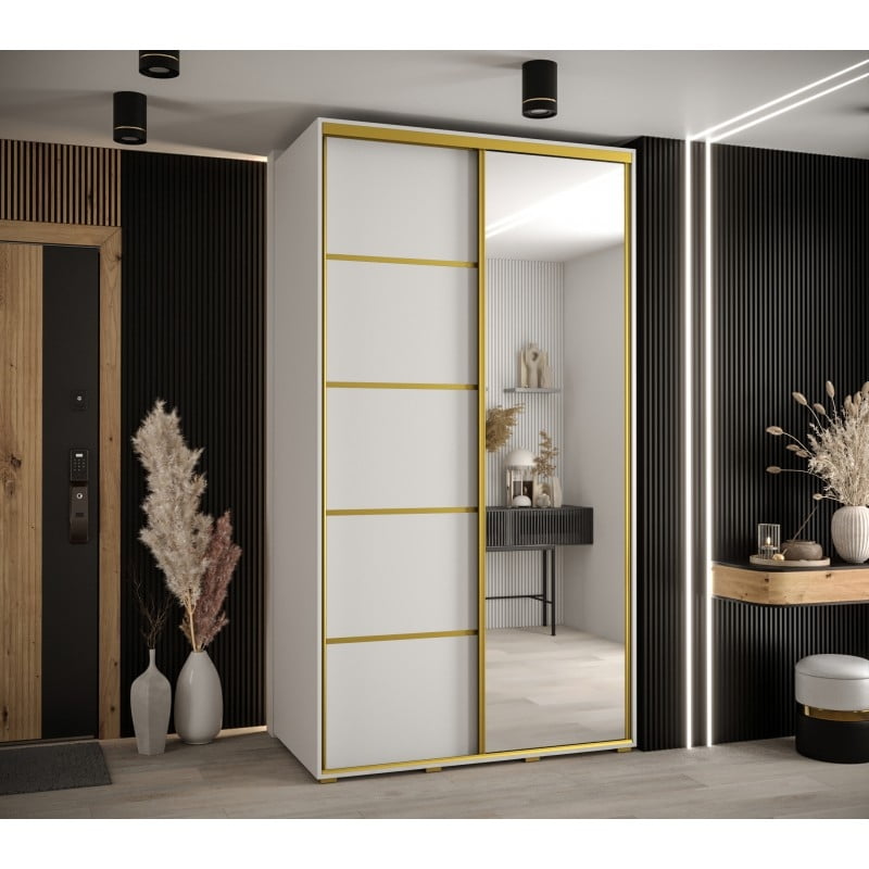 

Skříň s posuvnými dveřmi a zrcadlem Davos 5 140, hloubka 60 cm - Abiks Meble