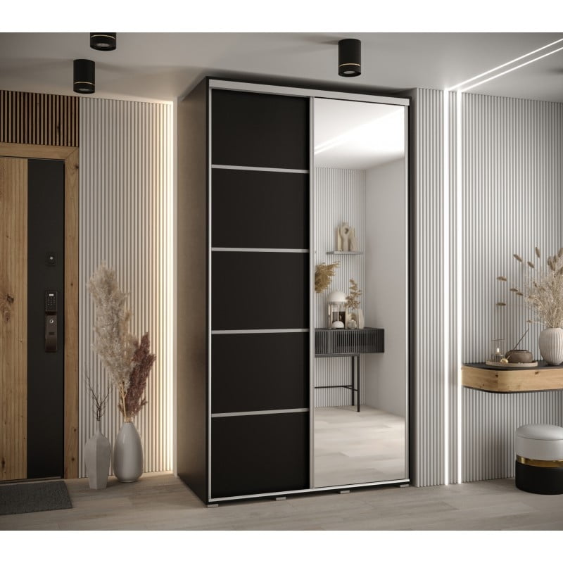 

Skříň s posuvnými dveřmi a zrcadlem Davos 5 140, hloubka 60 cm - Abiks Meble
