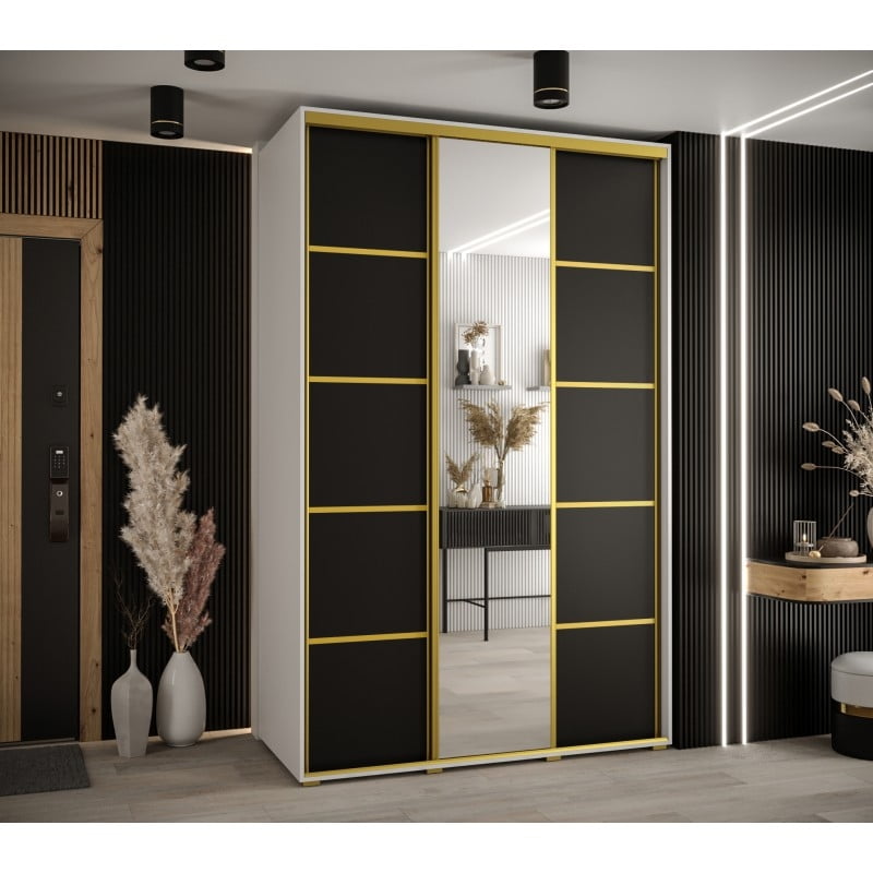 

Skříň s posuvnými dveřmi a zrcadlem Davos 5 150, hloubka 60 cm - Abiks Meble