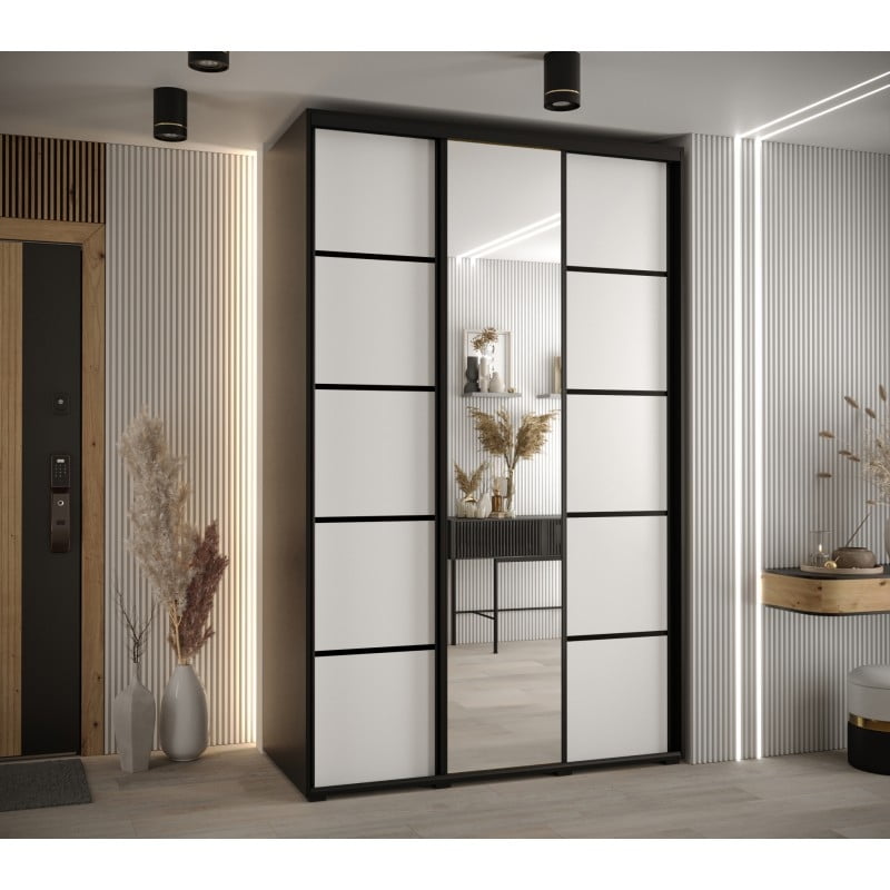 

Skříň s posuvnými dveřmi a zrcadlem Davos 5 150, hloubka 60 cm - Abiks Meble