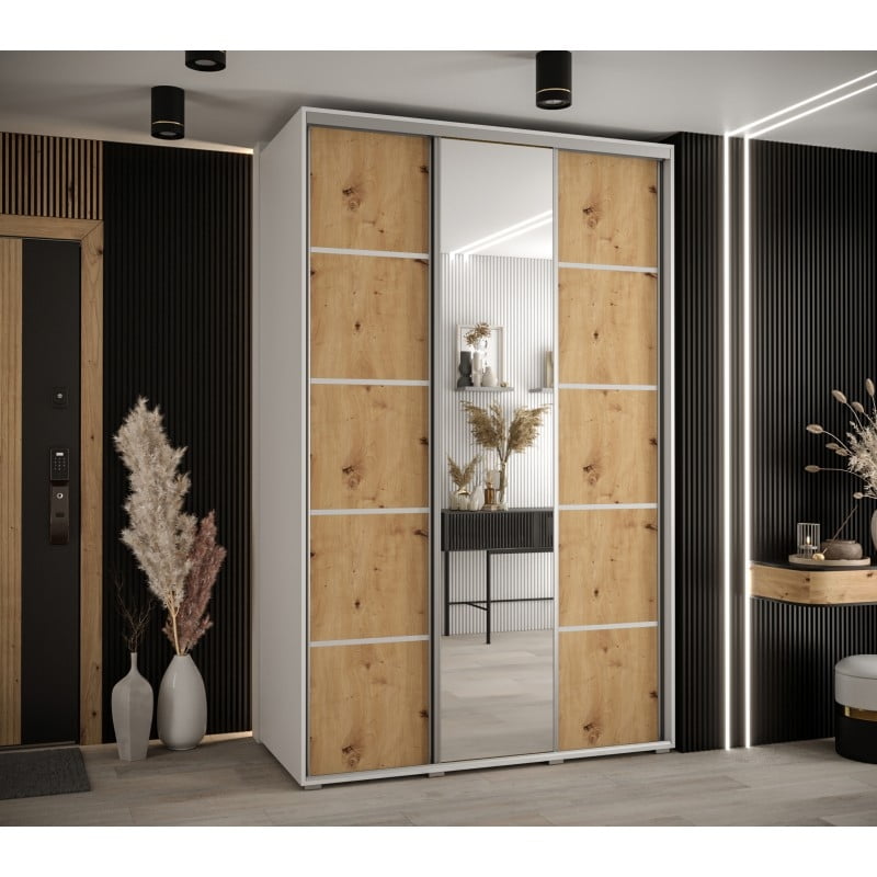 

Skříň s posuvnými dveřmi a zrcadlem Davos 5 160, hloubka 60 cm - Abiks Meble