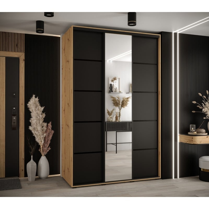 

Skříň s posuvnými dveřmi a zrcadlem Davos 5 160, hloubka 60 cm - Abiks Meble