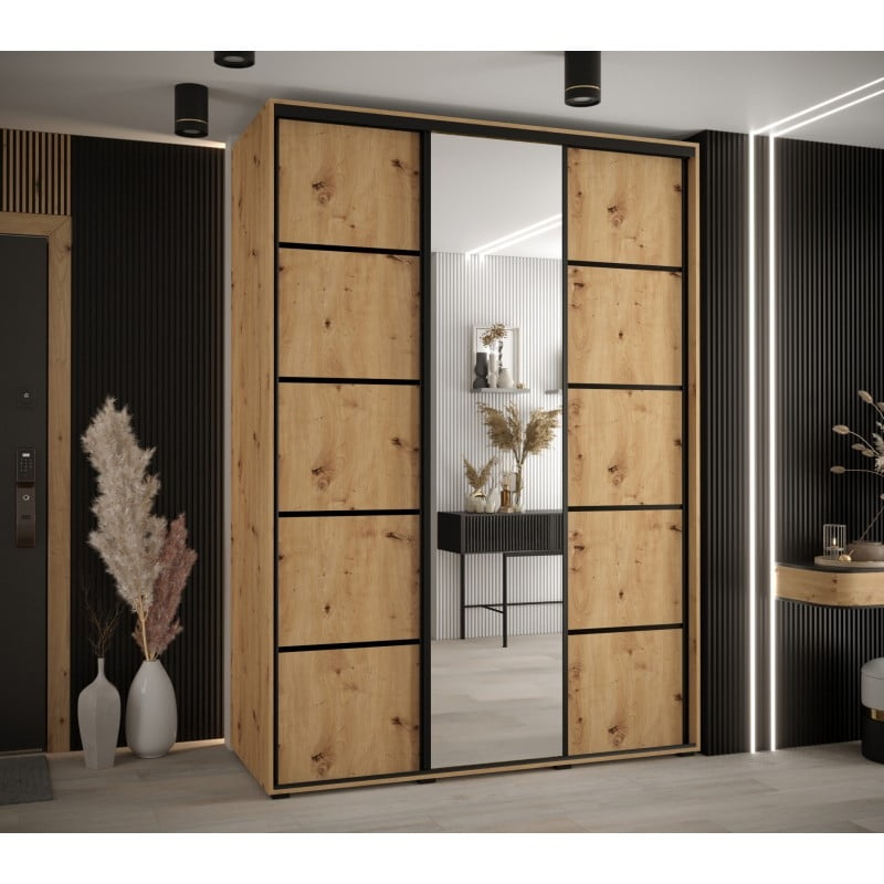 

Skříň s posuvnými dveřmi a zrcadlem Davos 5 170, hloubka 60 cm - Abiks Meble