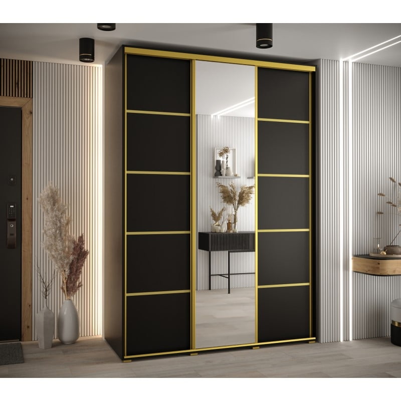 

Skříň s posuvnými dveřmi a zrcadlem Davos 5 180, hloubka 80 cm - Abiks Meble