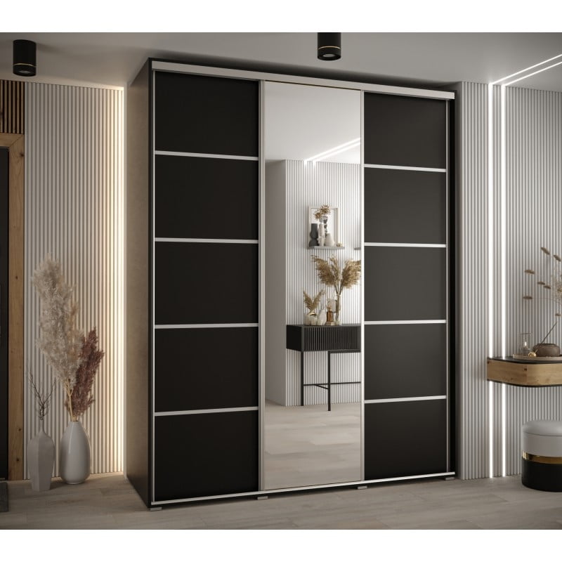 

Skříň s posuvnými dveřmi a zrcadlem Davos 5 190, hloubka 60 cm - Abiks Meble