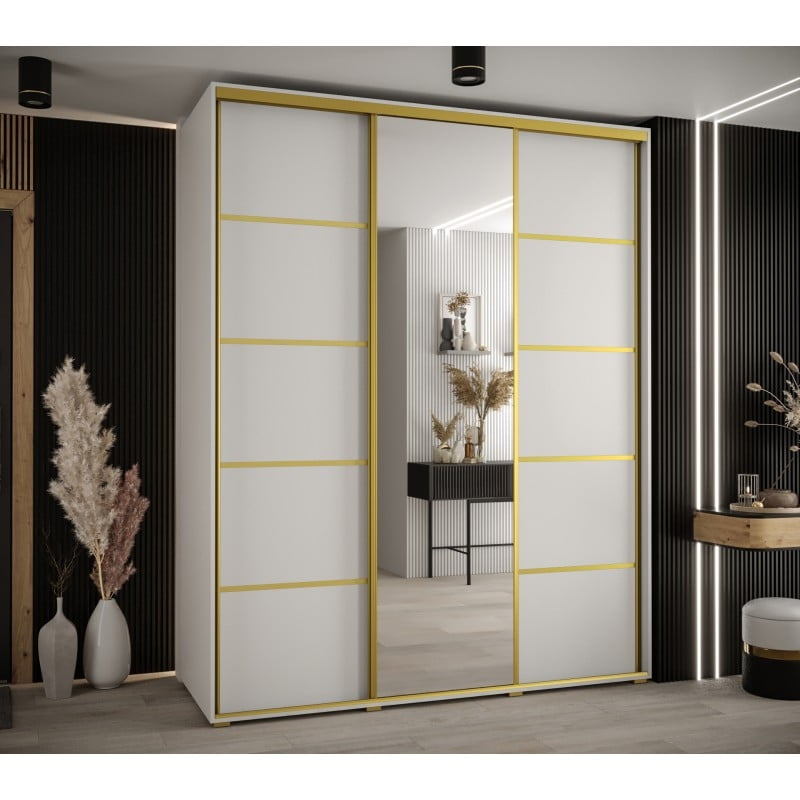 

Skříň s posuvnými dveřmi a zrcadlem Davos 5 190, hloubka 60 cm - Abiks Meble