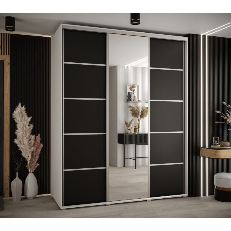

Skříň s posuvnými dveřmi a zrcadlem Davos 5 190, hloubka 60 cm - Abiks Meble