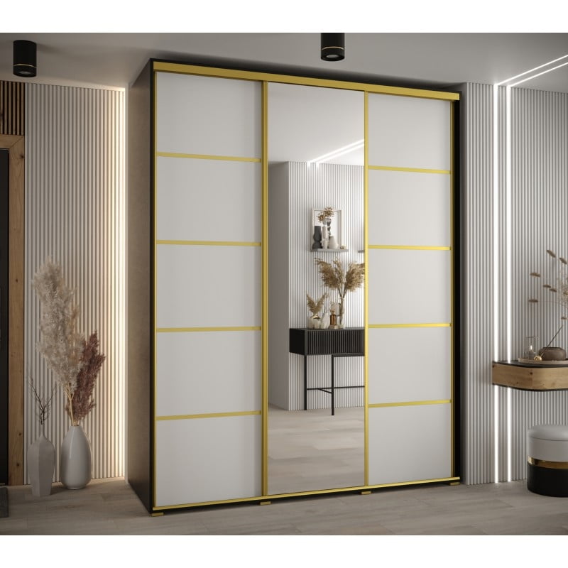 

Skříň s posuvnými dveřmi a zrcadlem Davos 5 190, hloubka 60 cm - Abiks Meble