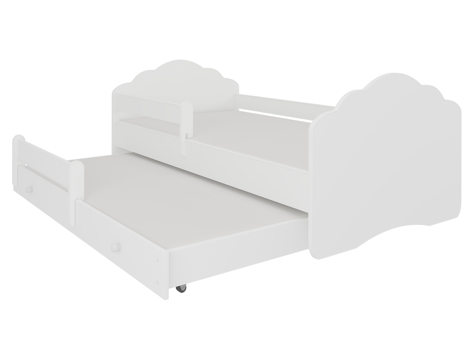 Levně Dvoulůžko se zábrankou a matracemi Casimo II 160 cm - ADRK FURNITURE