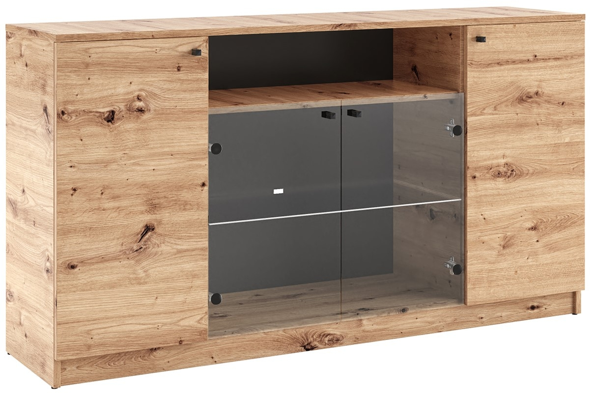 Levně Vitrína Evi I s LED osvětlením - ADRK FURNITURE