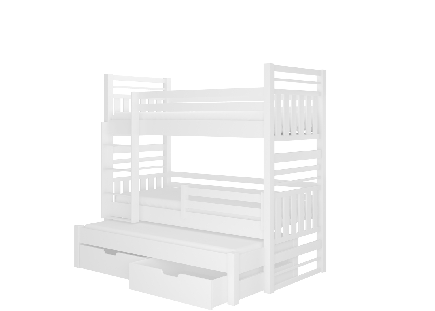 Levně Patrová postel třímístná s matracemi Hippo 180 - ADRK FURNITURE