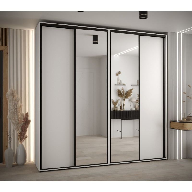 Vysoká šatní skříň s posuvnými dveřmi Davos 3 240, hloubka 45 cm, výška 235,2 cm - Abiks Meble