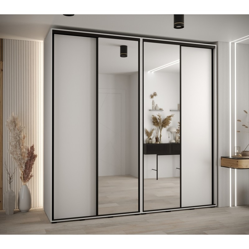 Levně Vysoká šatní skříň s posuvnými dveřmi Davos 3 240, hloubka 60 cm, výška 235,2 cm - Abiks Meble