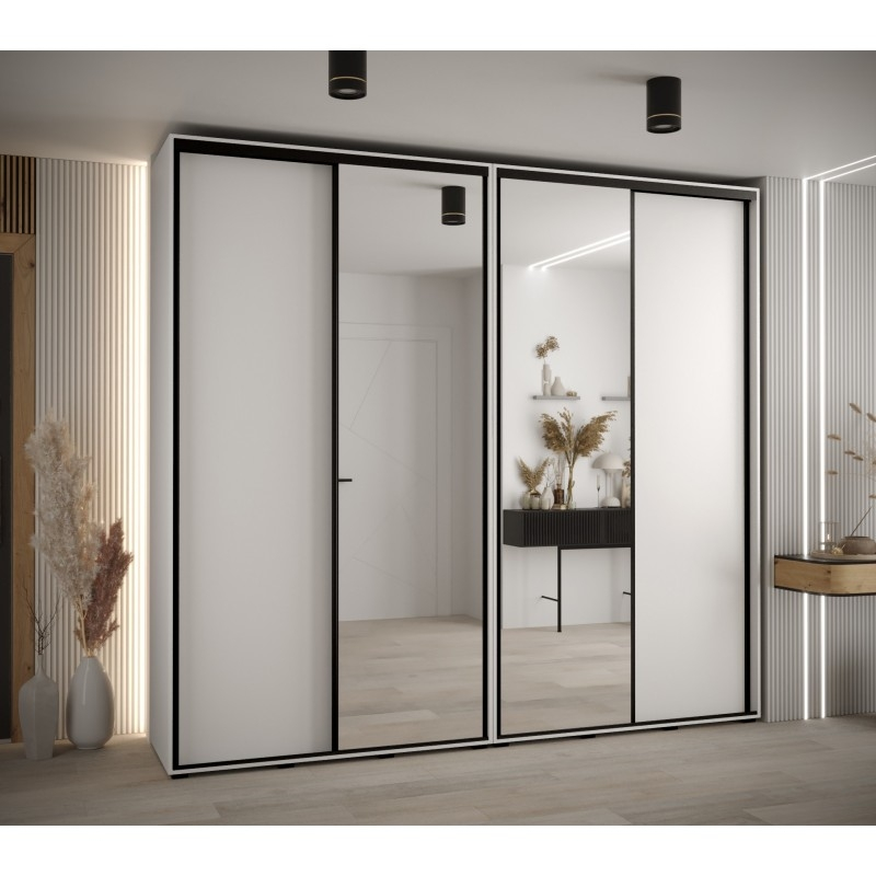 Vysoká šatní skříň s posuvnými dveřmi Davos 3 260, hloubka 45 cm, výška 235,2 cm - Abiks Meble