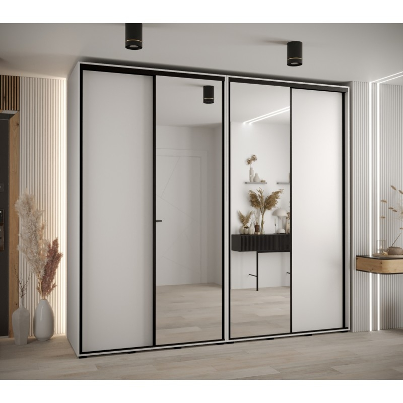 Levně Vysoká šatní skříň s posuvnými dveřmi Davos 3 260, hloubka 60 cm, výška 235,2 cm - Abiks Meble